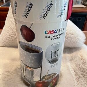 Deluxe Dessert Fondue Set - Black and White